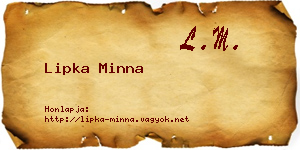 Lipka Minna névjegykártya